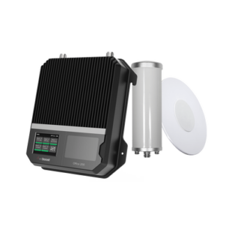 Kit Amplificador Office 200 para 2G, 3G y 4G / Mejora llamadas convencionales y VoLTE / Amplifica señal de TELCEL, AT&T y MOVISTAR / Cubre hasta 400 m² con una antena y hasta 1600 m² con 4 antenas.