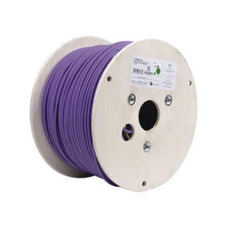 Bobina de Cable Blindado F/UTP de 4 Pares, Z-MAX, Cat6A, Soporte de Aplicaciones 10GBase-T, LS0H (Libre de Gases Toxicos), Color Violeta, 305 Metros (1000 Pies)