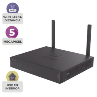 NVR Inalámbrico (WiFi) de 8 Canales IP / Admite Cámaras hasta 5 Megapixel (3K) / Salidas HDMI y VGA  / H.265 / Almacenamiento Expandible hasta 8 TB