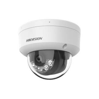 [Dual Light] Domo IP 8 Megapixel (4K) / Lente 2.8 mm / 30 mts IR + 30 mts Luz Blanca / Micrófono Integrado / Antivandálico IK08 / ACUSENSE Lite / Exterior IP67 / H.265 / PoE / Micro SD