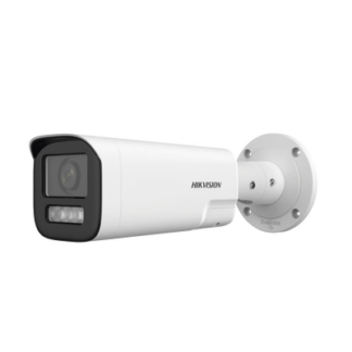 Bala IP 4 Megapíxel / Lente Mot. 2.8 a 12 mm / Dual Light (50 mts IR + 50 mts Luz Blanca) / ACUSENSE Lite / Audio de Dos Vías /  Luz Intermitente y Alerta de Audio / Exterior IP67 / WDR 120 dB / PoE  / Micro SD