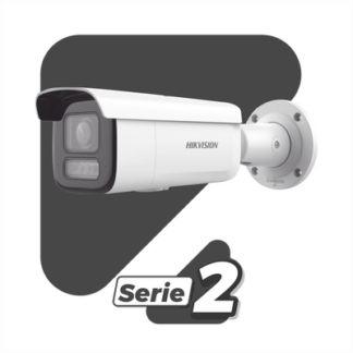 [Dual Light + 2 Micrófonos Integrados] Bala IP 2 Megapixel / Lente Mot. 2.8 a 12 mm / 60 mts Luz Blanca + 60 mts IR / ACUSENSE / Exterior IP67 / IK10 / WDR 120 dB / PoE+  / Alarmas I/O / Micro SD / Metal / IK10 / ACUSEEK