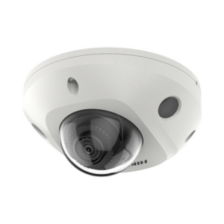 Mini Domo IP 4 Megapixel / Lente 2.8 mm / 30mts IR EXIR / Micrófono Integrado / Exterior IP67 / IK08 / PoE / DARKFIGHTER / Alarmas y Audio I/O / ONVIF / Micro SD / 4 Analíticos: AcuSense, Deteccion Facial, Conteo de Personas por Cruce y Zona