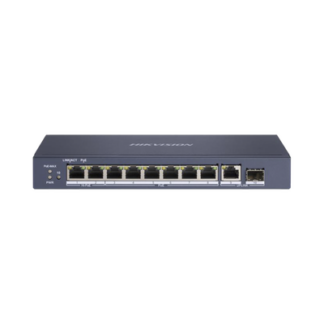 Switch PoE+ / No Administrable / 7 Puertos 1000 Mbps 802.3 af/at (30 W) / 2 Puertos 1000 Mbps Hi-PoE (90 W) / 1 Puertos 1000 Mbps Uplink / 1 Puerto SFP / Modo Extendido hasta 300 Metros / 110 Watts