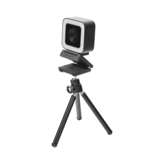 Cámara Web ALTA DEFINICIÓN (1080p) / Aro de Luz Interconstruido / Gran Angular / Micrófono Integrado / Conector USB de 2 mts / Fácil de Instalar / Reducción de Ruido Inteligente