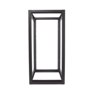 Rack Estándar 19" de 4 Postes, Acero, 24 Unidades, Profundidad Ajustable.