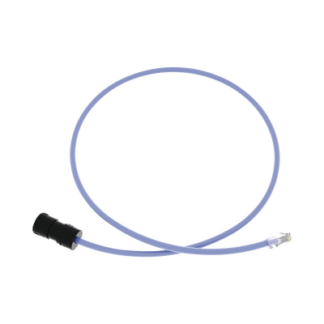 Cable de Conexión en Campo Jack a Plug RJ45, Categoría 6A, CMP (Plenum), 1 Metro (3.28 Pies), Color Azul