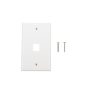 Placa de Pared de 1 Puerto, Keystone, Color Blanco