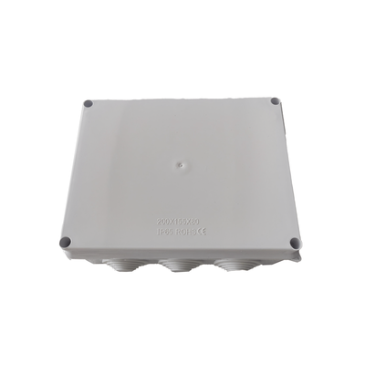 Caja de Derivación-Conexión para Exterior IP66 con 10 Entradas / 200 x 155 x 80 mm / Sellado Seguro con Empaque + 4 Tornillos / Resiste Agua, Polvo y Sol Directo