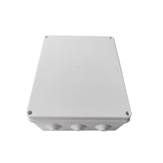 Caja de Derivación-Conexión para Exterior IP56 con 12 Entradas / 300 x 250 x 120 mm / Sellado Seguro con Empaque + 4 Tornillos / Resiste Agua, Polvo y Sol Directo