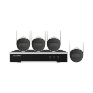Kit IP Inalámbrico 4 Megapixel / NVR 4 Canales / 4 Cámaras Bala para Exterior / 1 HDD de 1 TB / Modo Repetidor