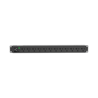 PDU Básico para Distribución de Energía, Enchufe de Entrada NEMA L5-20P, Con 12 Contactos NEMA 5-20R, Instalación Horizontal de 19in, 1UR, 20 Amp, 120 Vca