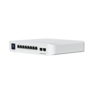 Switch UniFi Pro 8 PoE Administrable Capa 3, 8 puertos GbE / (6) puertos POE+ af/at y (2) puertos POE++ 802.3bt / (2) puertos SFP+ 10G / 120W de presupuesto POE