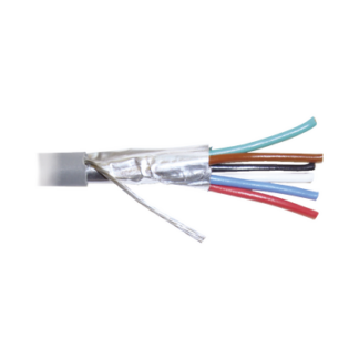 Bobina de 305 Metros (1000 Pies) de Cable 8 Conductores, 22 AWG, Tipo CMR, de Color Gris para Aplicaciones en Alarmas de Intrusión /Control de Acceso/Interfonos y TV Porteros/Automatización/Audio y Voceo.