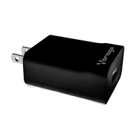 CARGADOR PARA PARED  /   VORAGO /   AU-302   /  CARGA RAPIDA /   3.0  A 1 USB   /   NEGRO