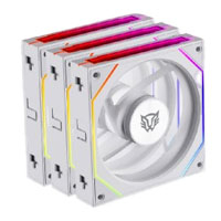 KIT 3 VENTILADORES BALAM RUSH EOLOX LINK EXL95/ FLUJO DE AIRE OPTIMO / VELOCIDAD 1800 RPM / SILENCIO CON PODER / CONEXIÓN DAISY-CHAIN / RGB / BLANCO / BR-942096