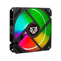 VENTILADOR DE AIRE BALAM RUSH EOLOX BLAZE EX70 / FLUJO DE AIRE 30.71 CFM / SILENCIOSO 221 DB / VELOCIDAD 1200 RPM / PINES 3 MACHO Y HEMBRA / AURA RGB / NEGRO / BR-938044