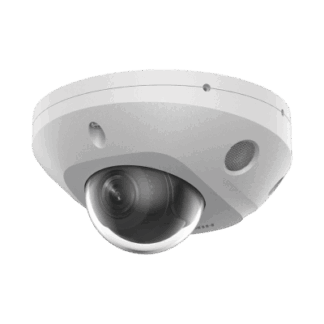 [Dual Light + 2 Micrófonos Integrados] Mini Domo IP 4 Megapixel / Lente 2.8 mm / 30 mts Luz Blanca + 30 mts IR / ACUSENSE / Exterior IP67 / IK08 /  WDR 120 dB / PoE / ONVIF / MicroSD / ACUSEEK