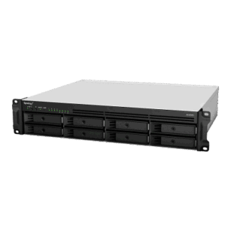 Servidor de Almacenamiento en Red Synology RackStation RS1221RP+ | 8 Bahías | Expandible a 12 Bahías | CPU AMD Ryzen V1500B | 4 GB DDR4 ECC | RAID Soportado | 10/25GbE | Virtualización Certificada | Protección de Datos Integral