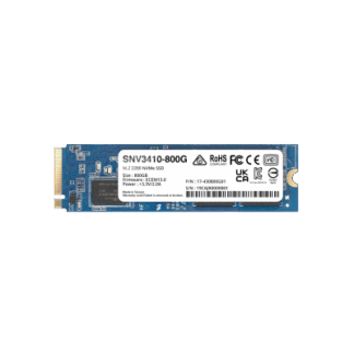SSD NVMe M.2 SNV3410/3510 | SSD 400GB | Alto Rendimiento 400000 IOPS Lectura | 70000 IOPS Escritura | Resistencia 1022 TBW | Protección de Datos Integral | Análisis de Vida Útil | Diseñada para Sistemas Synology.