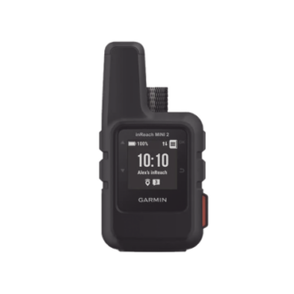 GPS portátil inReach® Mini 2 / Pantalla Monocroma Transflectiva 23 x 23 mm / Resolución 176 x 176 píxeles / Batería Recargable de Iones de Litio / Autonomía Hasta 14 Días / Resistencia al Agua IPX7 / Conectivi