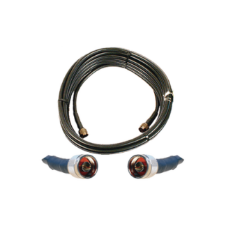 Jumper Coaxial de 50 Ohm con Cable Wilson-400 | Conector N Macho en los Extremos | 15.24 Metros (50 Pies) de Longitud.