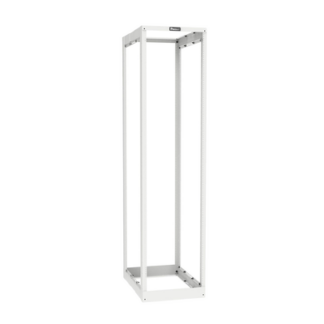 Rack de Cuatro Postes Estándar de 19", Rieles Roscados #12-24, Profundidad Ajustable de 23 a 42 in, 45 Unidades de Rack, Color Blanco
