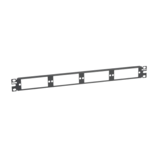 Patch Panel de Fibra Óptica, Para 4 Placas Acopladoras FAP o FMP, Color Negro, 1UR