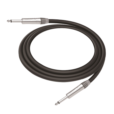 Cable de Audio | Plug 1/4 in a Plug 1/4 in Mono | Carcasa Cromada | Conectores Seetronic | Ideal para Instrumentos | Longitud 3m