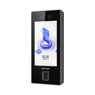 Terminal Facial MinMoe DS-K1T344MBFWX-E1 / Lector de Huellas y Tarjetas MIFARE / 3000 Rostros / 3000 Huellas / Pantalla 4.5" / Hik-Connect Teams / IP65 / PoE WiFi / HIK-IA / SIP