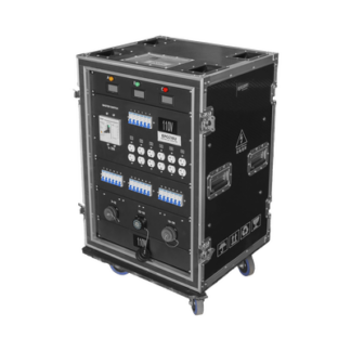 Centro de carga movil para instalaciones temporales con conexión TIPO socapex a 110v Y 220V | RACK 16U