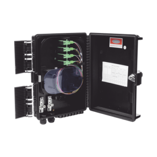 Cierre de Empalme para 24 Fusiones de Fibra Óptica, Interior/Exterior, con 16 Acopladores SC/APC y Splitter 1x16 SC/APC Incluido, IP65