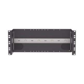 Soporte Industrial Para Instalar Equipos de Montaje en Riel DIN, Para Racks o Gabinetes Estándar de 19in, de 4UR, Color Negro