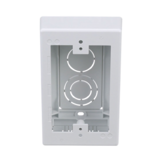 Caja de Pared Superficial, Uso Universal con Placas de Pared, con Cinta Adhesiva, Color Blanco