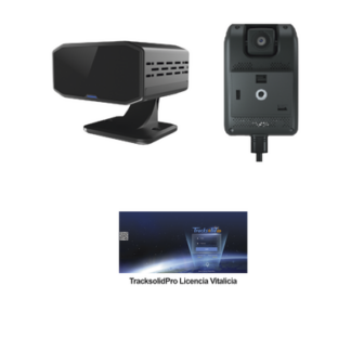 KIT Dashcam con sistema de control ADAS (asistencia de manejo) y Camara DMS con IA (JC170) / Multiples alarmas /Comunicación dos vías / ideal para flotas vehiculares / Facil instalacio / Incluye licencia vitalicia plataforma TrackSolidPro