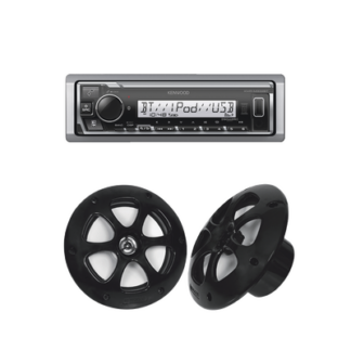 Kit de estéreo con Bluetooth KMR-M332BT | más Par de bocinas KFC-1613MRB