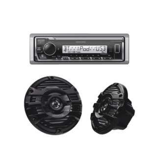 Kit de estéreo con Bluetooth KMR-M332BT | más Par de bocinas KFC-1653MRB