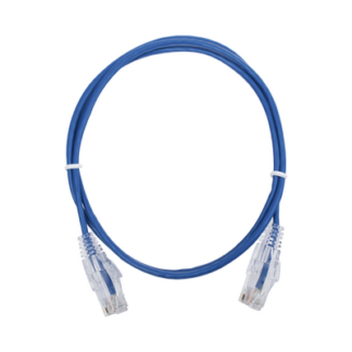 Cable de Parcheo Slim UTP Cat6 - 1 Metro (3.28 Pies), Azul, Diámetro Reducido (28 AWG)