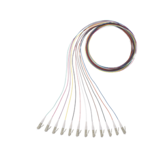 Kit de 12 Pigtails con Conector LC, Multimodo 50/125 OM4, 900um, de 1 Metro (3.28 Pies)