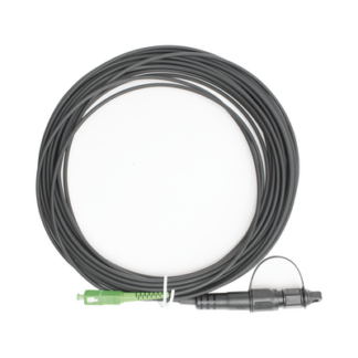 Jumper de Fibra Óptica, Conector SC/APC - Conexión a Caja FDP460, Redondo, 10 Metros (32.81 Pies), Forro 3 mm, G657A2, Negro