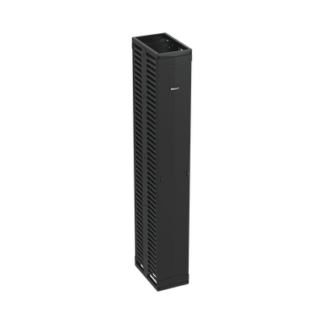 Organizador Vertical PatchRunner™, Doble (Frontal y Posterior), Para Rack Abierto de 45 Unidades, 12in de Ancho, Color Negro