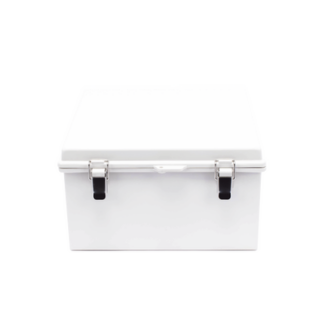 Gabinete de Plástico ABS, Uso en Intemperie ip66 (300 x 300 x 180 mm) Cierre por Broche Inoxidable y Permite Cerrado con Candado y Llave (Perno 5mm) No Incluido