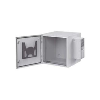 Gabinete Industrial ProTek de 19 UR de 922 x 600 x 614 mm Puerta Sólida Con Aire Acondicionado de 800 BTU / Protección NEMA Tipo 4/12; IP66, Fabricado en Acero Color Gris Claro
