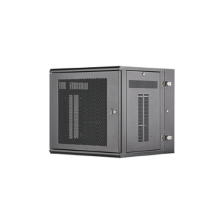 Gabinete PanZone de Montaje en Pared, de 19in, Puerta Ventilada, 12 UR, 635mm de Profundidad, Color Negro
