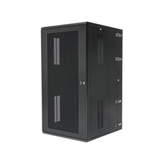 Gabinete PanZone de Montaje en Pared, de 19in, Puerta Ventilada, 26 UR, 635mm de Profundidad, Color Negro