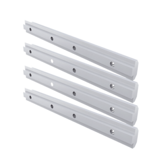 Barras de extensión de riel de aluminio