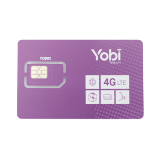 SIM Yobi para dispositivos móviles 3G/4G con recarga de 10GB cada mes durante 1 año de servicio (solo datos)