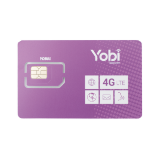 SIM Yobi para dispositivos móviles 3G/4G con recarga de 1GB cada mes durante 1 año de servicio (solo datos)