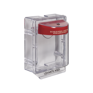 Cubierta Protectora Serie Stopper II® De Policarbonato, Con Bocina, Espaciador Transparente, Etiqueta en Español