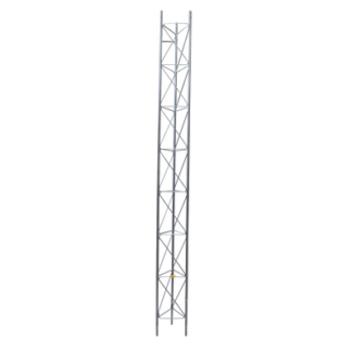 Tramo de Torre Arriostrada de 3m x 45cm, Galvanizado por Inmersión, Hasta 60 m de Elevación. Zonas Húmedas.